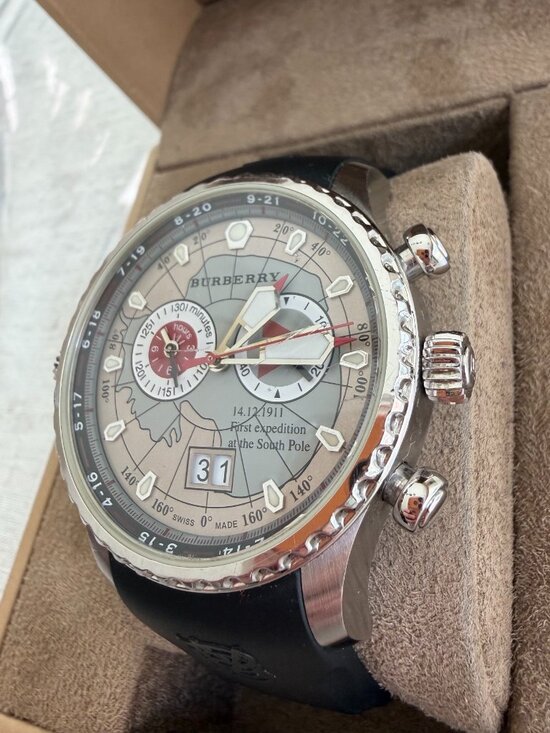 Burberry Other - Burberry Men's Chronograph Watch South Pole Expedition Edition 7505, Black Band